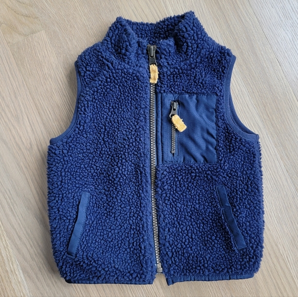 Carter's Other - Carter's Fleece Navy Blue Vest, Size 18 Months